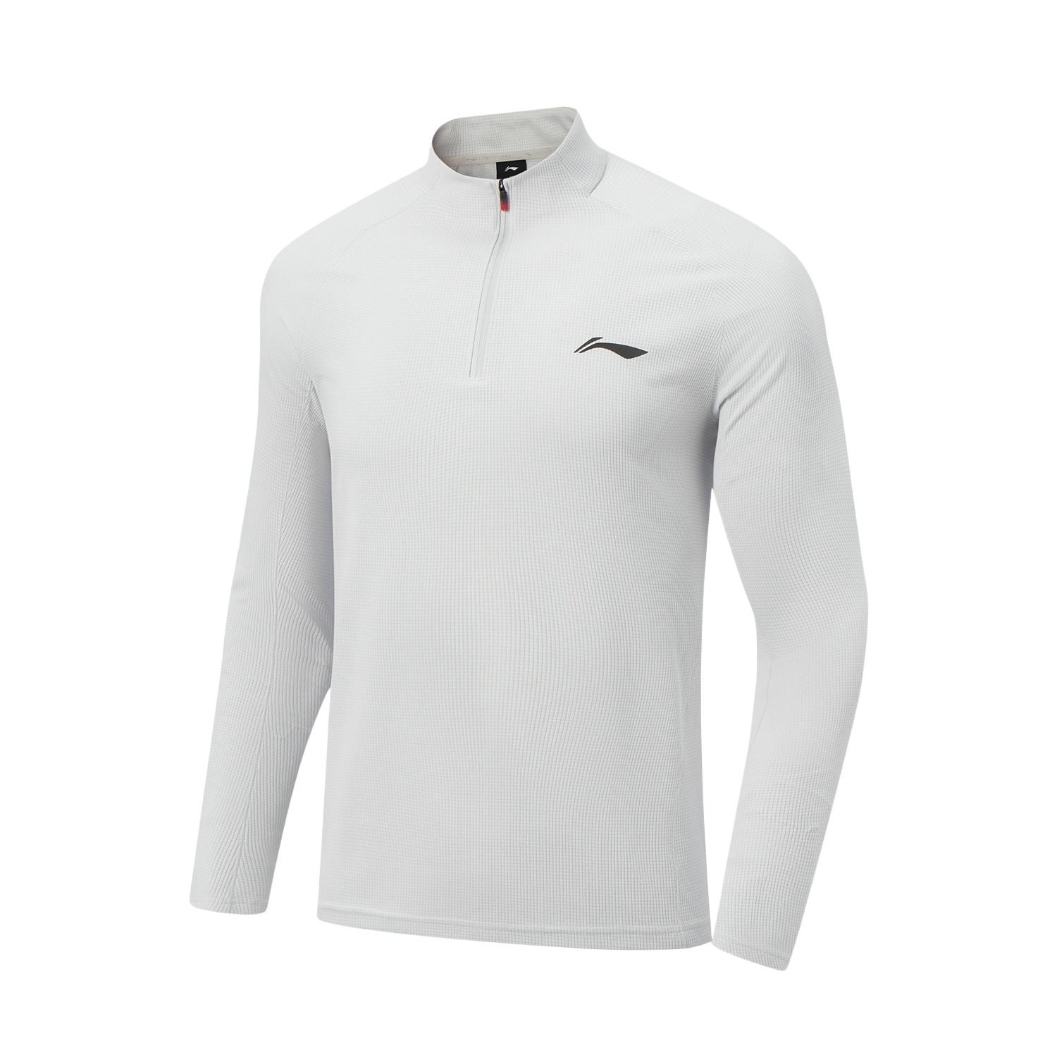 Li-Ning Мужская спортивная футболка с логотипом, быстросохнущая, охлаждающая, с воротником-стойкой ATLW015-4 L