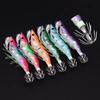 Glow Shrimp Hook Squid Jigs Life-like Design UV Crowns Sea Fishing Lure Noise Sound 23g Weight Hard Bait Sea Fishing