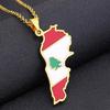 Statement Lebanese Map Necklace with Adjustable Chain A Symbol of Adventure Suitable for Fashionable Woman and Man