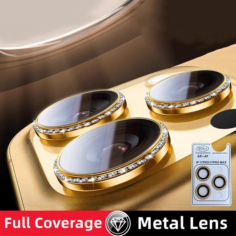 

Cosmic Orange Diamond Glitter Camera Lens Protector For iPhone 17 Pro Max Air 16 15 14 13 Pro Max 16 Plus Cover Metal Ring Tempered Glass Camera Cover iPhone 17 Pro Max золотий