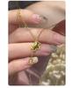 Nickel Silver Plated Crushed Ice Golden Horse Tassel Necklace: Zodiac Year of the Horse, High-End Feel.