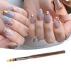 Nail Drawing Pen Nylon Flat Painting Nail Tool Fingernail Extension Gel Brush Brown Transparent Pen
