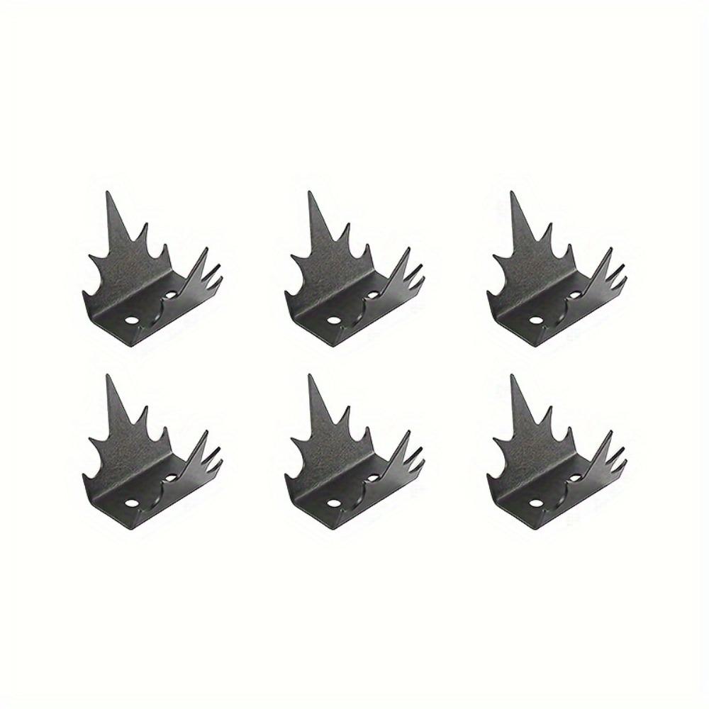 

6PCS Black Metal Fence Spike Anti Climb Security Wall Spike Intruder Deterrent Pointed Nail Safety Protection 6PCS