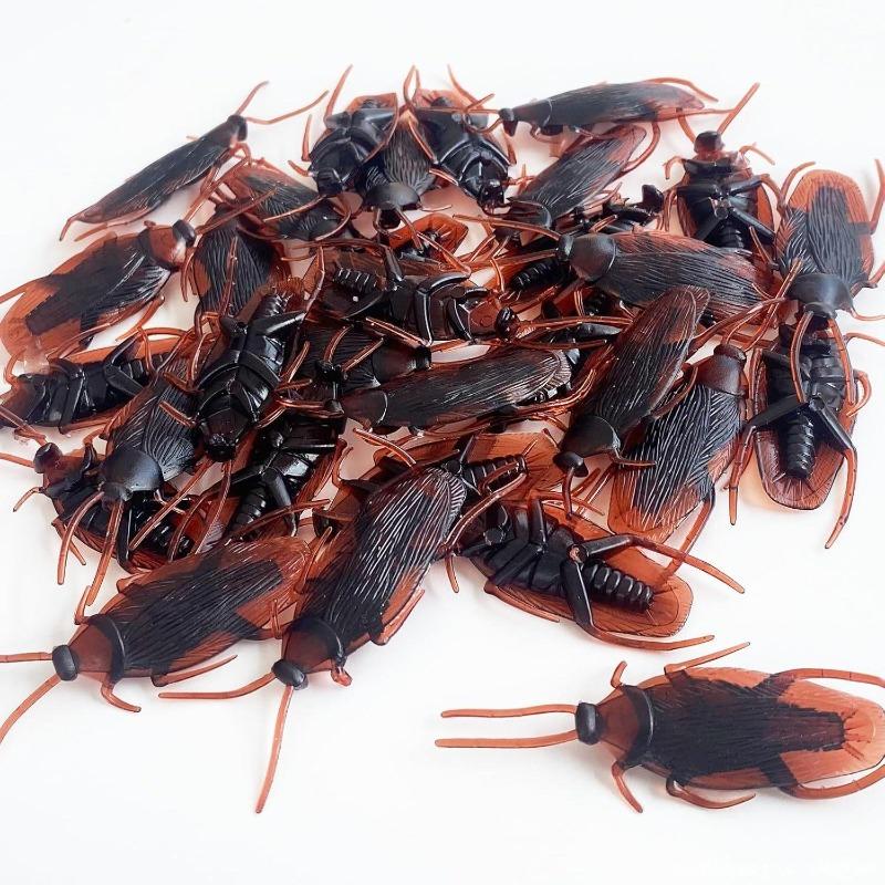 Fake Kakerlaken Spielzeug Set, Realistische Fake Kakerlaken Tolle Möglichkeit, einen Streich zu spielen, Falsche Kakerlaken für Halloween Streichspielzeug, Kinder Trick Witzspielzeug Erwachsene