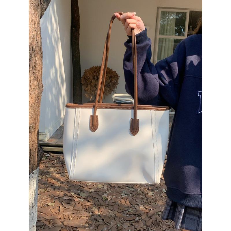 

Retro large-capacity bag women s bag, new trendy Korean version versatile tote bag fashionable shoulder commuter bag
