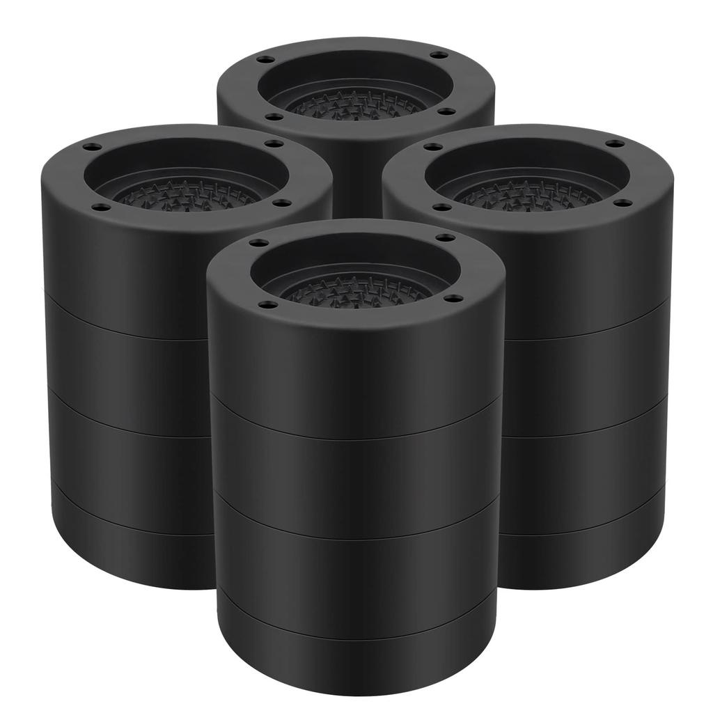 Umelee Washing Machine Leg Washing Height Vibration and Noise Floor Scratch 300kg Load Pack of Black Raiser, 8.4cm, Desk/Table Extensions,