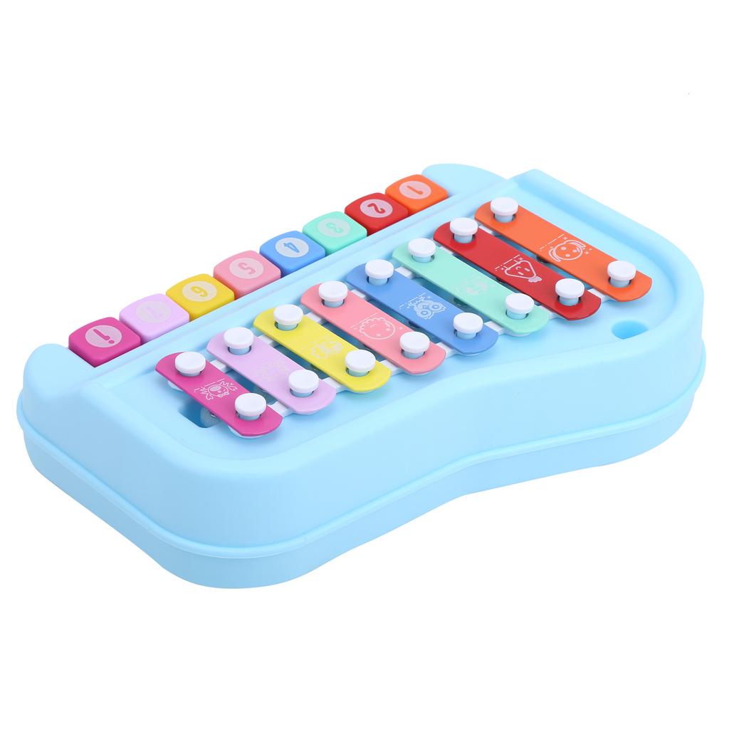 Pian pentru bebeluși 8 note Xilofon pentru copii Muzică Învățare educativă Instrumente muzicale pentru copiiAlbastru