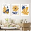 Blue Yellow Henri Matisse Geometry Flower Leaves Wall Art Canvas Prints Painting Abstract Poster Pictures For Living Room Decor