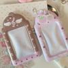 Ins Kpop Photocard Holder Keychain Korean Idol Photo Cards Sleeve Small Card Display Case Protector ID Cards Cover for Kpop Fans