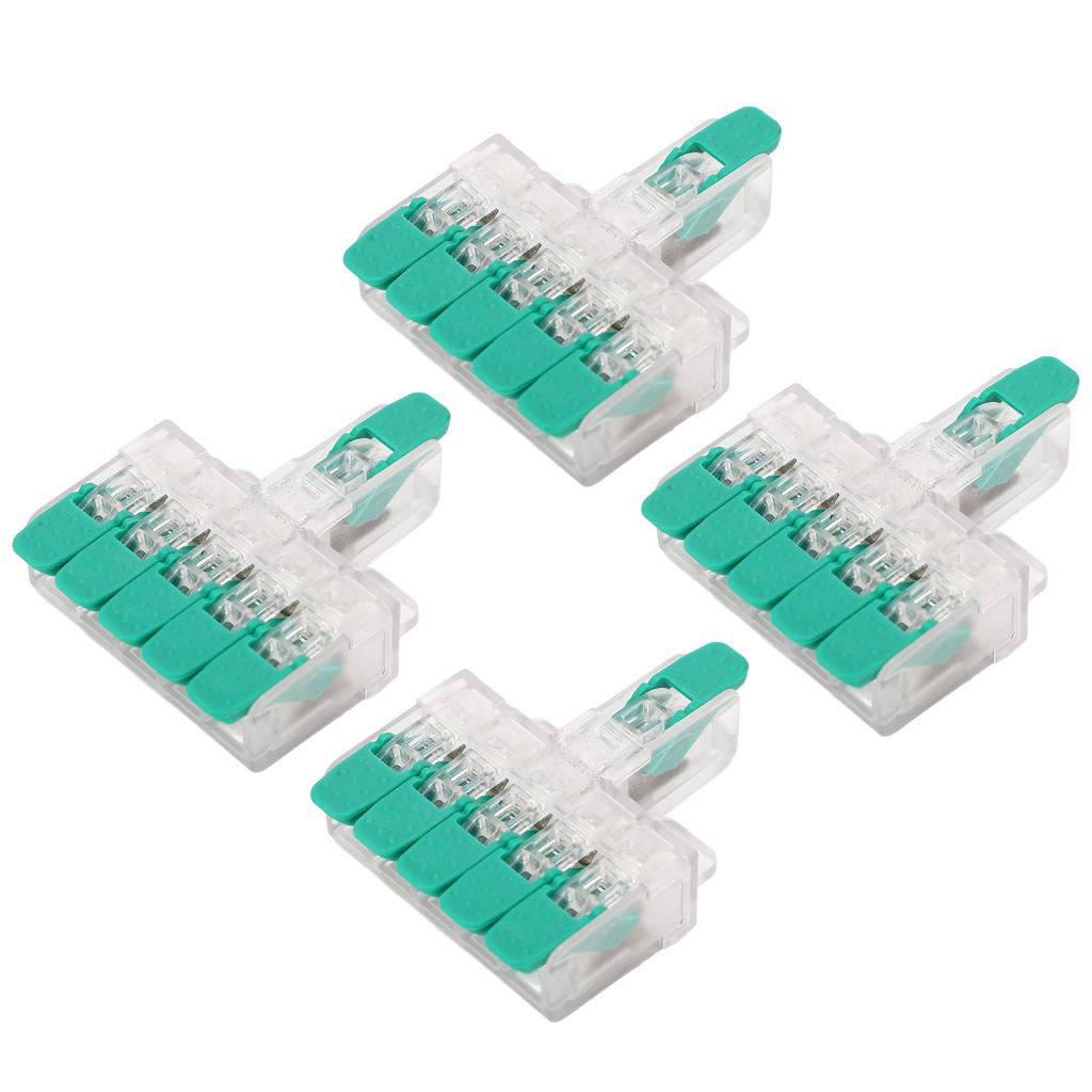10Pcs 1 In 5 Out Electrical Splicing Wire Connector Quick Wiring Splice Cable Connector 41A 450V