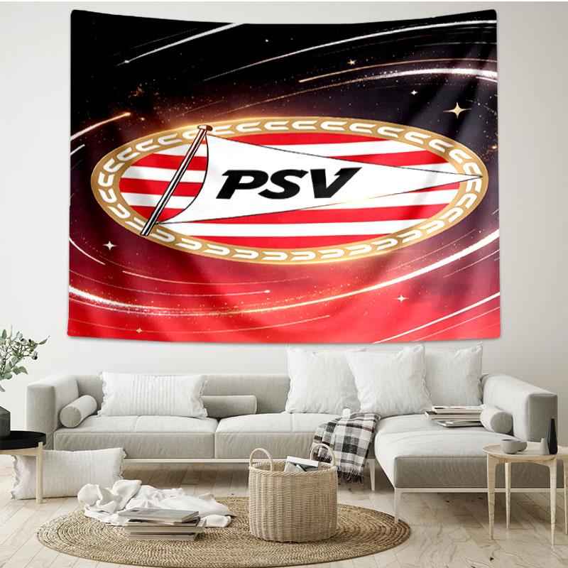 PSV Eindhoven PSV Print Tapestry - Portable Wall Decor Cloth, for Home, Dorm, Travel, Bedroom, Living Room - Ideal Birthday Housewarming Gift