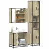 VidaXL Ensemble De Meubles De Salle De Bain 3 Pcs Chêne Sonoma, Armoire De Salle De Bain, Armoire De Rangement De Toilette, 3301066