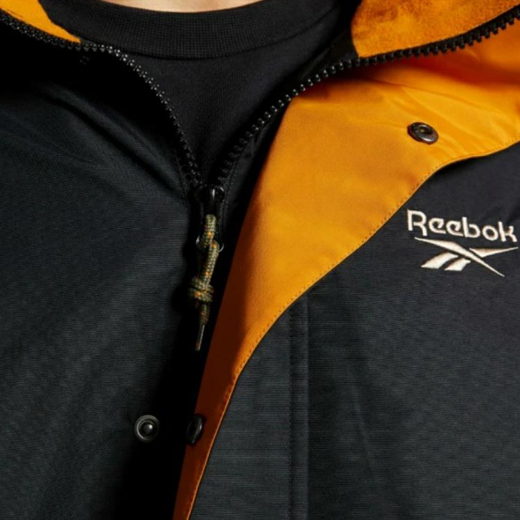 Reebok Fashionable Long Sleeve Jacket With Detachable Hood And Zipper Men jackets H52863