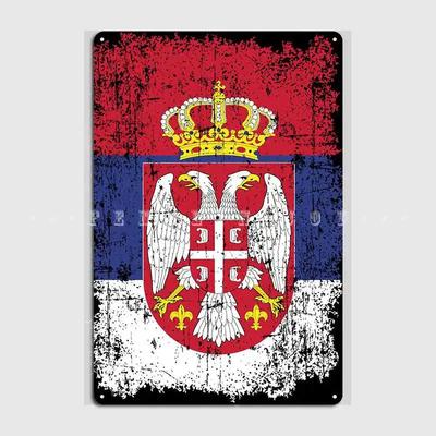 Serbia Serbien Srbija Poster Metal Plaque Wall Cave Club Bar Customize Plaques Tin Sign Posters