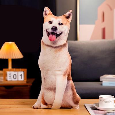 Animals Dog Pattern Plush Throw Pillow Case, Durable Filled with PP Decorative for Living Room