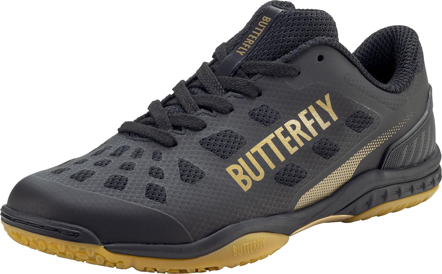 

Butterfly Resoline Revalis Table Tennis High Stealth Size Shoes, Breathable, Cushioned, Grip, Anti-Twist, Black, 27.0 (93710)