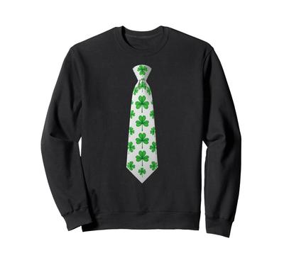 St. Patrick's Day Tie, Shamrock Tie, Graphic Irish Tie, Men's, Boys' Sweatshirt