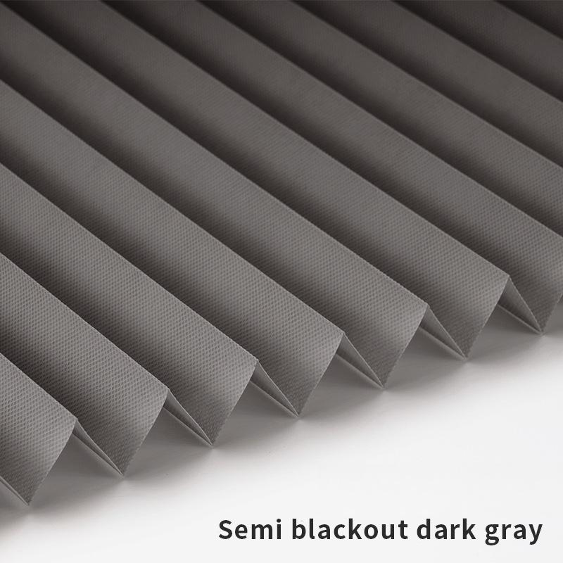 Self‑Adhesive Pleated Window Curtain,No Drill Blackout Privacy Shade for Bedroom Home