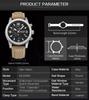 MEGIR Luxury Chronograph Men's Sport Watches Leather Strap Quartz Wristwatch Luminous Casual Male Clock Relogio Masculino