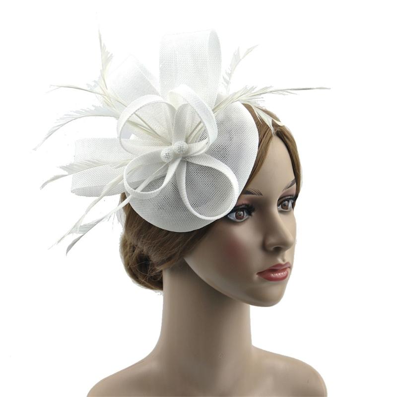 Elegant Hårband Dam Fascinator Huvudbonad Handgjort Håraccessoar För Bröllopsfester Och Temafester