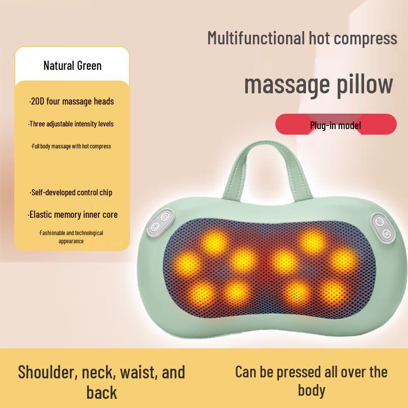 Kangzuo Rechargeable Neck and Back Massage Pillow