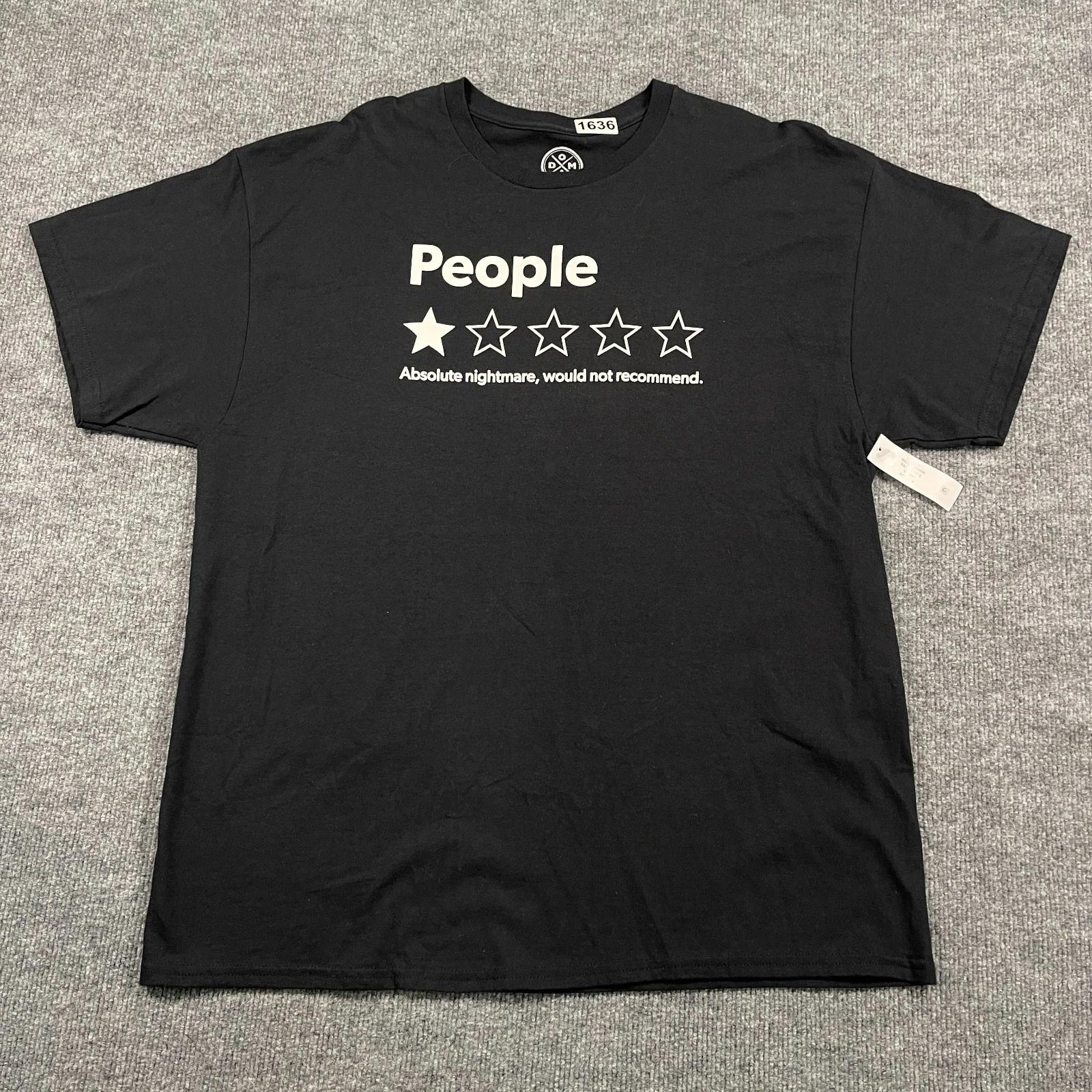 

NWT Funny I Hate People 1-Star-Rating Shirt XL 23x30 Black XL