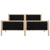 Bed Frame Black 160 x 200 cm Solid Pine Wood