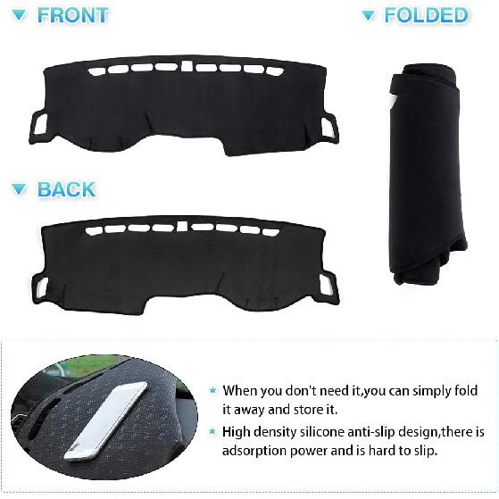 Autorder Dashboard Cover Mat for 2019-2023 2024 Kia Forte Accessories Dash Cover Flannel Dash Mat Sunshade Glare UV Rays Protector