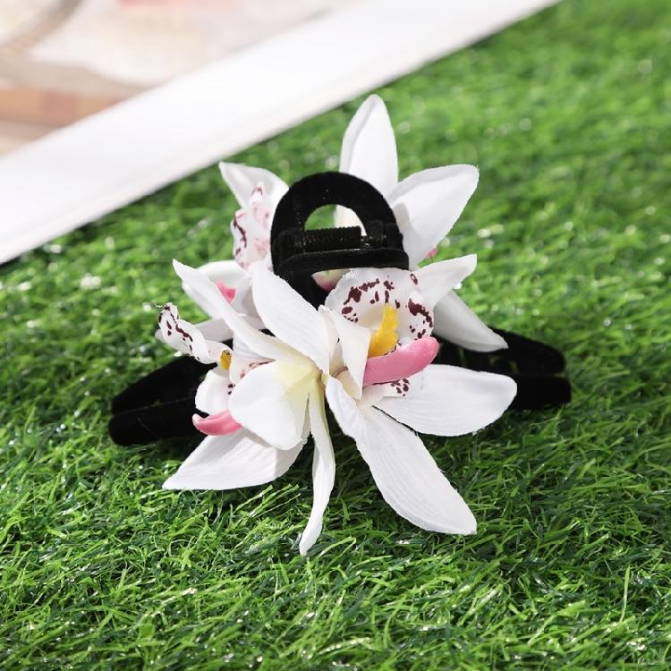 Elegant Fabric Flower Hair Claw Clip Hair Banana Barrettes Women Hair Ornaments