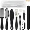 10Pcs Professionelle Pediküre Werkzeuge Set Fußpflege Kit Edelstahl Fuß Rasp Fuß Dead Skin Remover Kallus Saubere Füße pflege