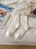 Women's Plush Mid-Calf Socks with Thick Velvet Lining - Australian Wool, Warm Autumn/Winter Style, Cozy Home Floor Length.
