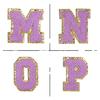 6Cm English Letter Towel Embroidery Patch Sticker Purple Letter Computer Embroidery Label Ironing Embroidery Chapter