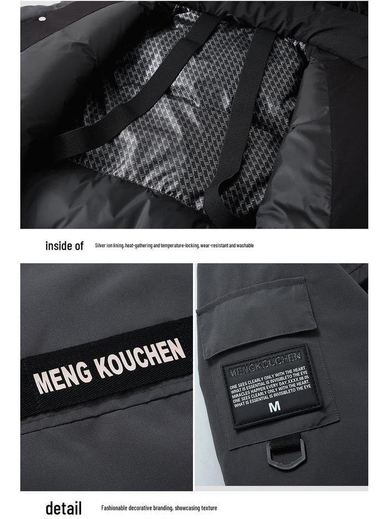 Unisex Mid-Length Thickened Goose Down Ski Parka