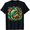 Colorful Chameleon Playing Saxophone _ Sax Music Art T-Shirt(1)