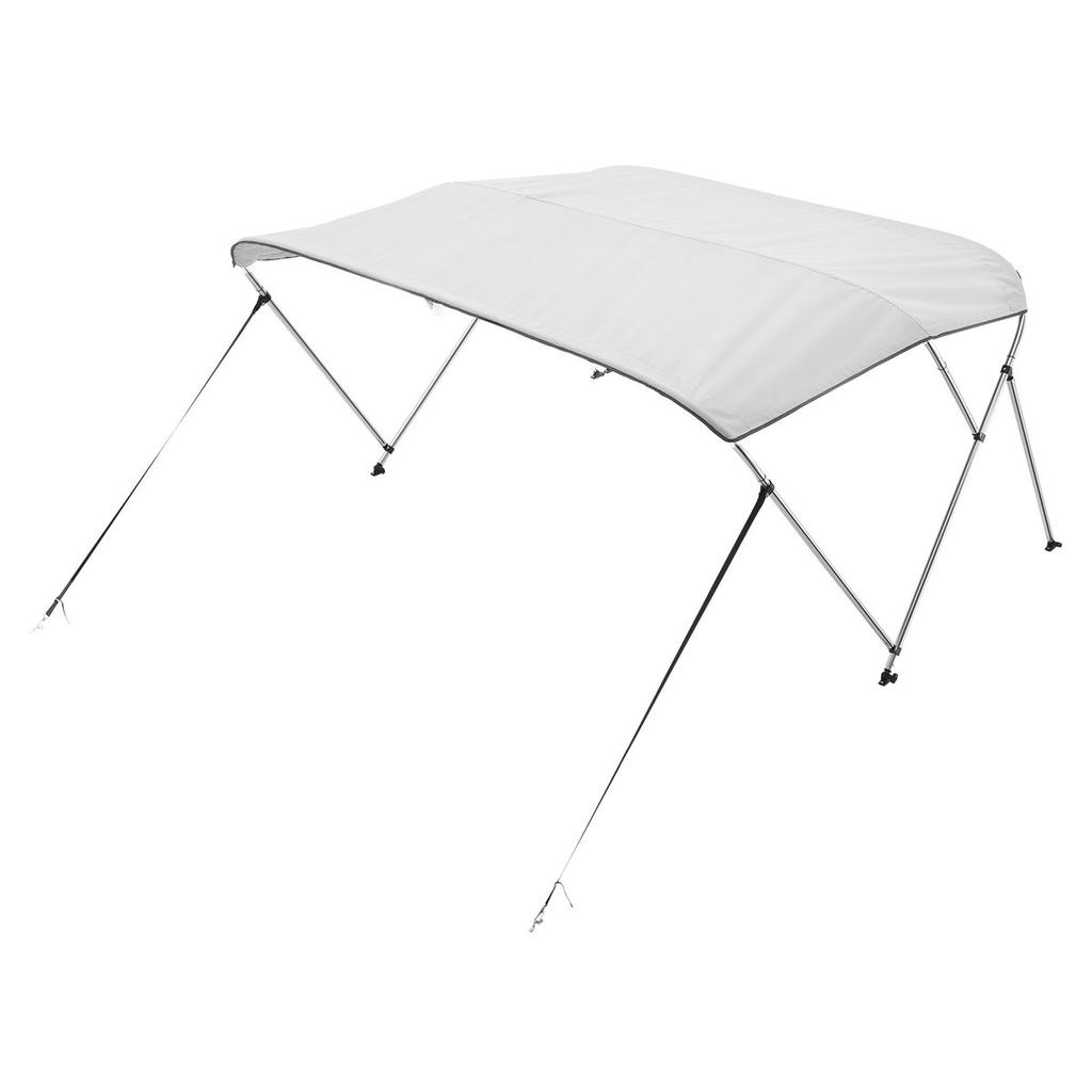 3 Bow Boat Bimini Tops 72"Lx(85"-90")W x 46"H Awning Canopy Light Grey
