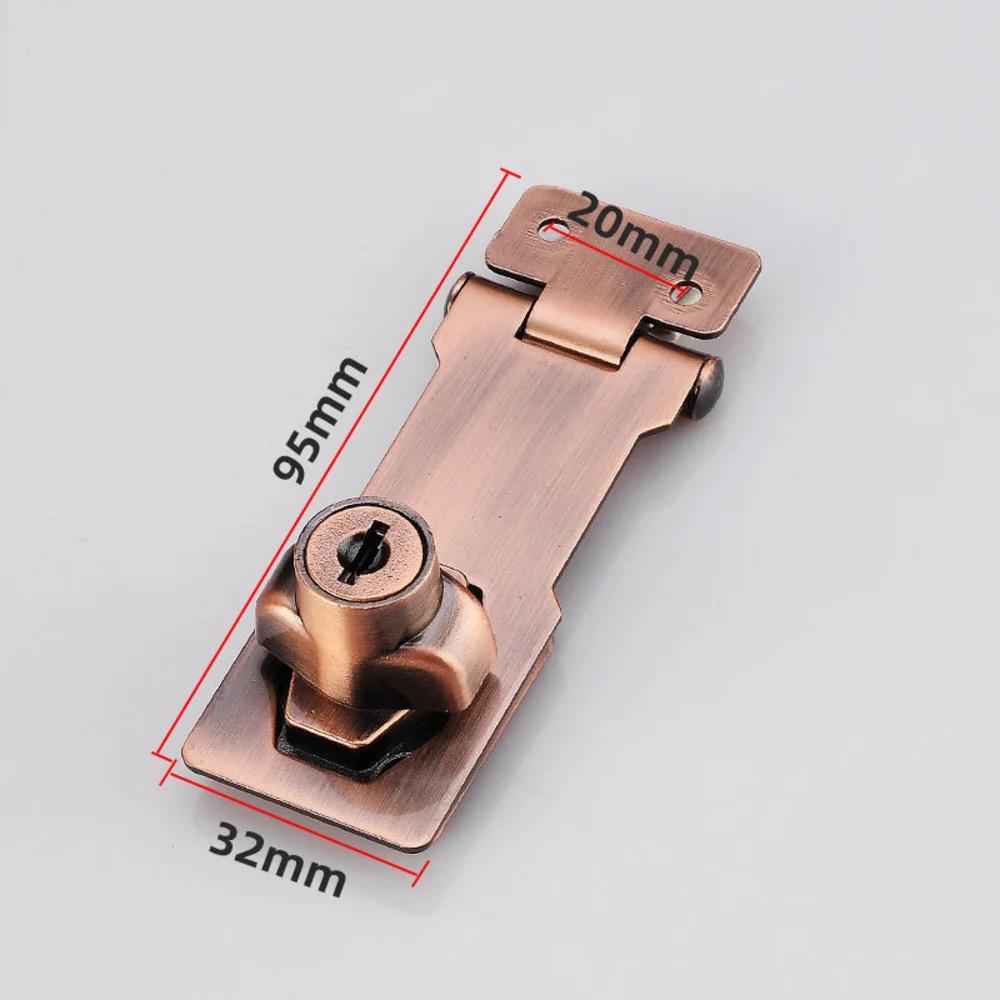 

Высококачественный прочный замок с защелкой и скобой, без перфорации, с замком, двухдверный замок для шкафа, фурнитура для безопасности офисного шкафа