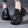 Fashion GKTINOO 2025 Spring New Thick Soled Retro Loafers Genuine Leather Sneakers Pumps Fashion Versatile Women's Platform Shoes