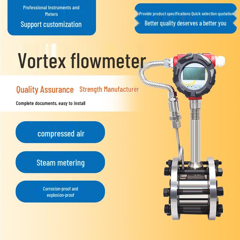 High-Temp Resistant Smart Vortex Flow Meter for Steam, Oxygen, Nitrogen, and Thermal Oil