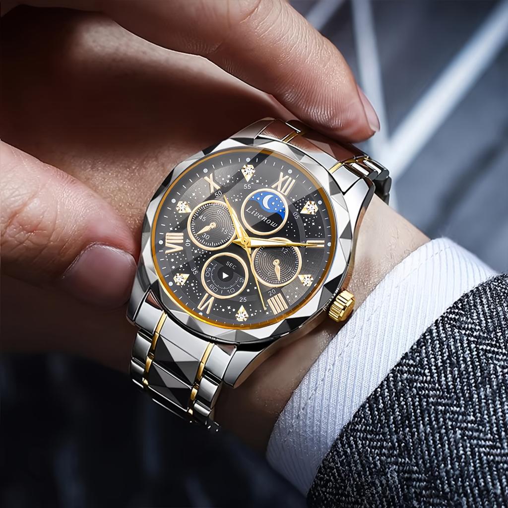 Fashion Men Clock Sports Man Wristwatch Stainless Steel Men's Quartz Watches