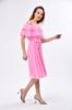 Women's Big Size Dress Carmen Collar Chiffon Dress