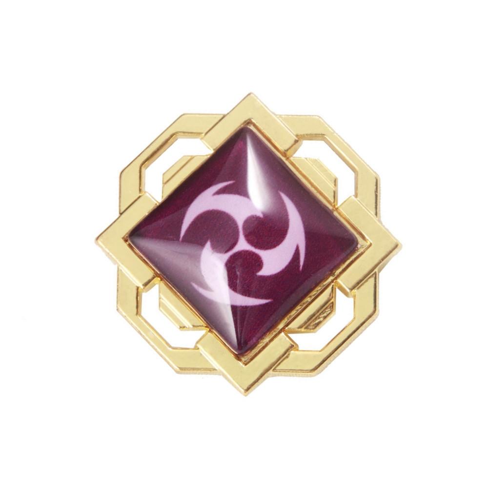 Game Genshin Impact Metal Brooch Pins Primogem Xiao Mask Vision 7 Element God's Eye Weapons Luminous Badge Cosplay Prop Jewelry
