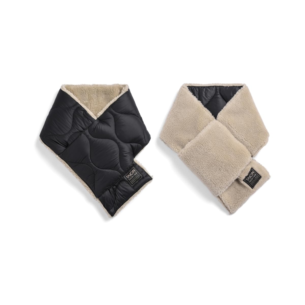 

Taion Пуховый шарф Черный x Бежевый Один размер R201ALSML-1