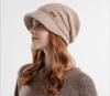 Winter Fleece Lined Small Brim Knitted Hat Women Soft Stretchy Warm Beanie Cap for Cold Weather Outdoor Use