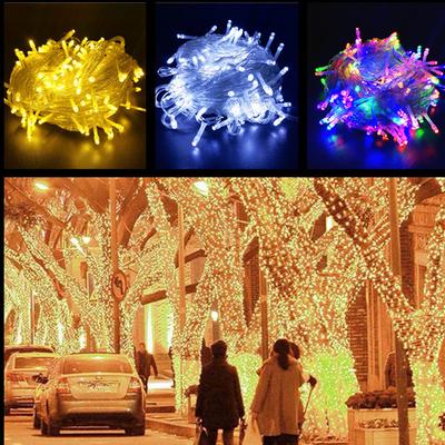 10/20M Feiertagslicht Außen LED Lichterkette Lichterkette Weihnachtslicht Hochzeitsfeier Gartendekorationslicht