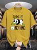 Unisex Crew Neck Tee Sleepy Panda Funny Lazy Slogan Graphic Print Soft Cotton Loose Short Sleeve Summer Casual Male Streetwear Tops