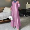 Muslim Women's Lace Robe Dress Fashion Long Sleeve Vest Women's Spring Casual Dress