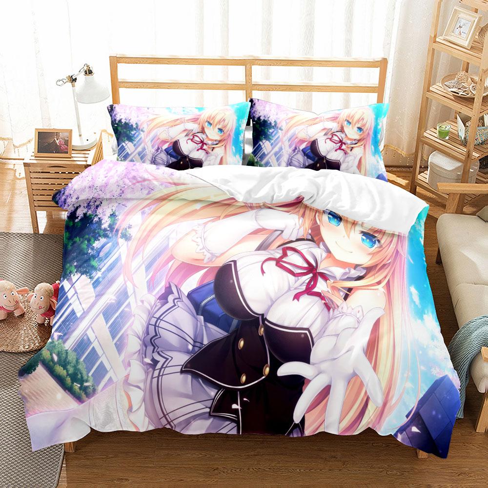 

Комплект постельного белья Princess Lover Kawaii King Queen Double Full Twin Single Size Toku K Raider Комплект постельного белья EU single(135x200cm)