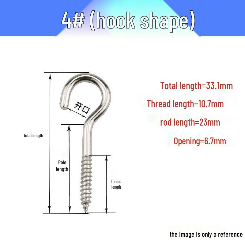 Nickel-Plated Self-Tapping Eyelet Hook Screw