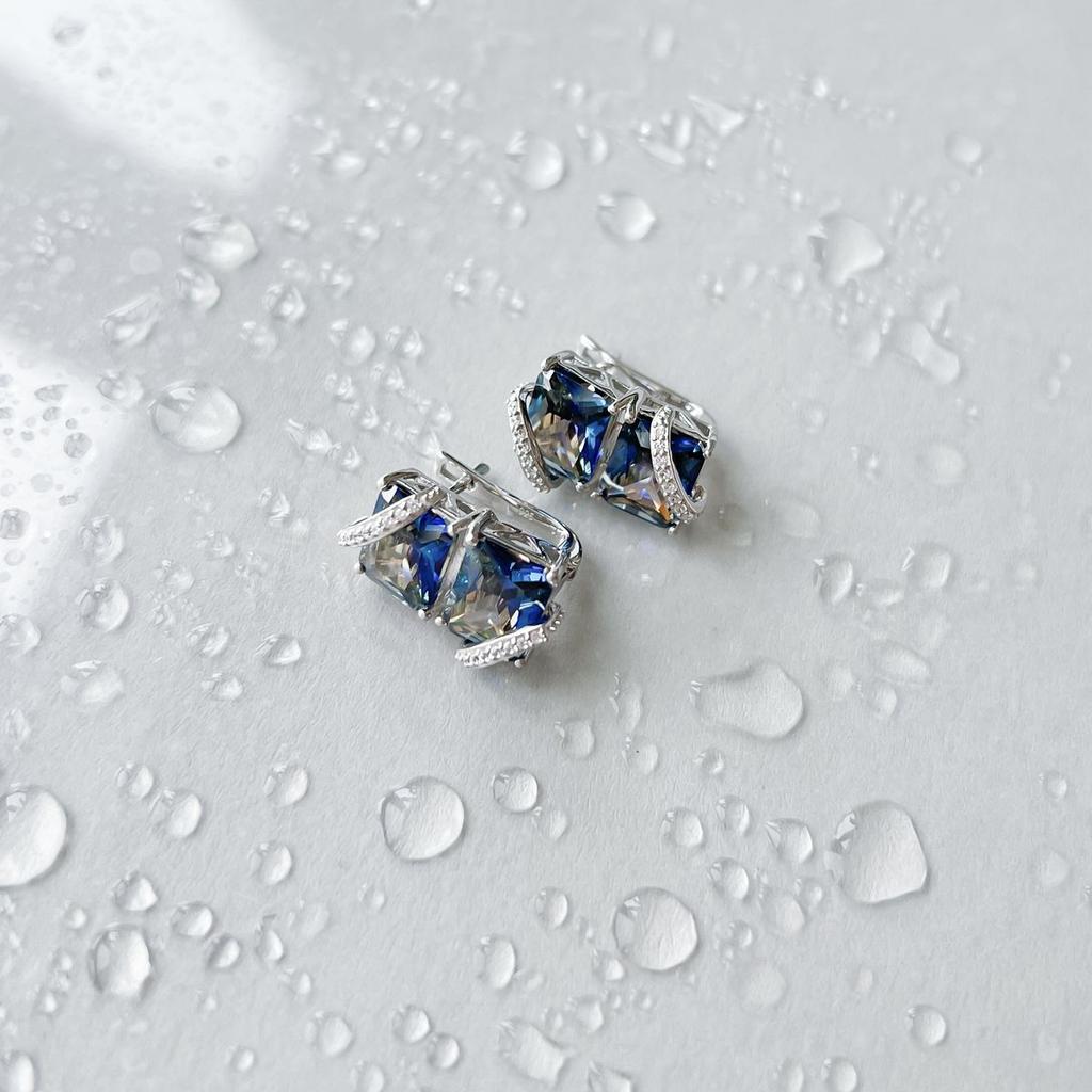 Silver Earrings with Mystic Topaz 21.949ct (2150787)