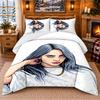 Billie Eilish Pattern Bedding 3Pcs Set Bed Sheet And Pillowcases For Indoor Bedroom